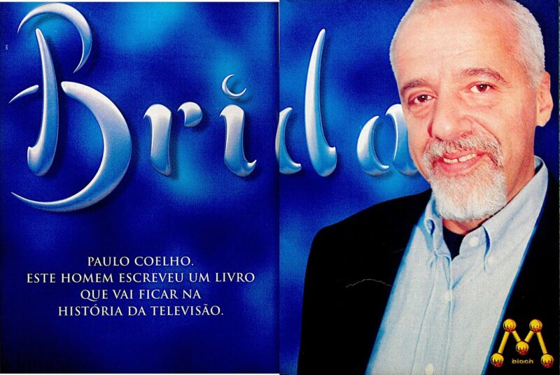 Brida da Rede Manchete - Imagem Paulo Coelho em Campanha de Lançamento da novela Brida, TV Manchete, 1998