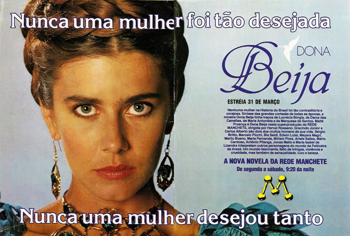Linha do Tempo da Rede Manchete - Imagem 5 Anúncio provocador de Dona Beija