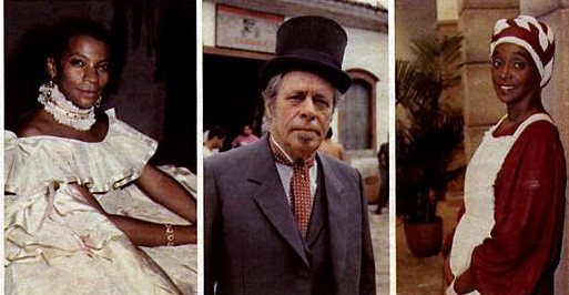 Helena da Rede Manchete - Zezé Mota, Walter Foster e Lea Garcia, na novela Helena da TV Manchete