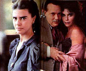 Helena da Rede Manchete - 3 Mayara Magri, Gianfrancesco Giarnieri e Julana Cunha, na novela Helena da TV Manchete
