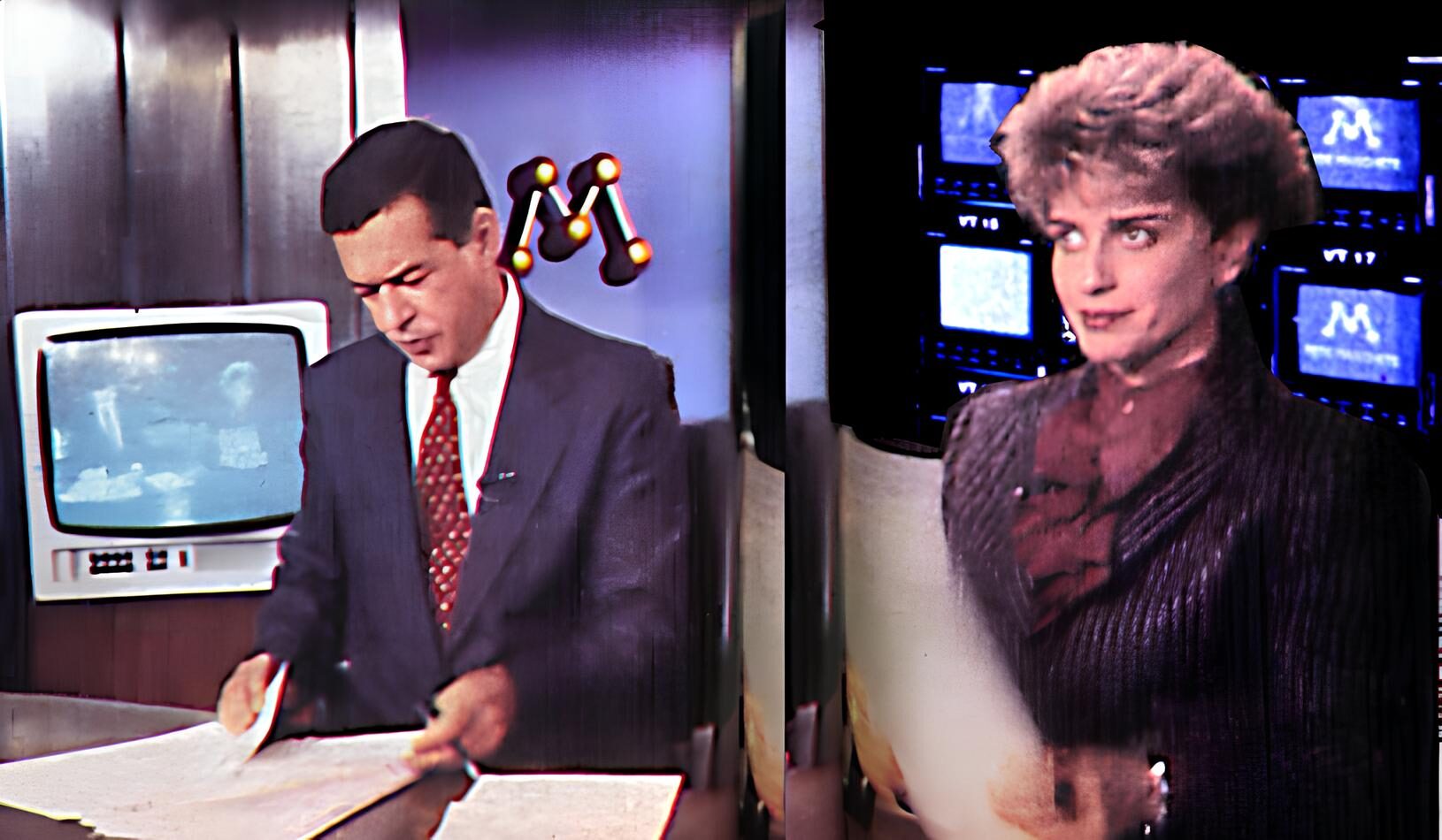 Linha do Tempo da Rede Manchete - Imagem 1 Leila Cordeiro e Eliakim Arauújo na Manchete - 1989