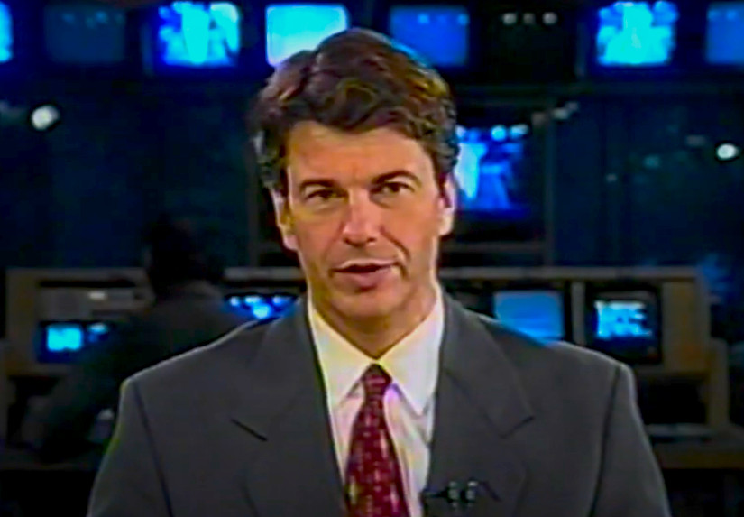 Manchete na Imprensa da Rede Manchete - Imagem Augisto Xavier no Jornal da Manchete - 1998